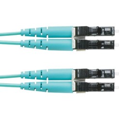 Panduit® FXE10-10M1Y FXE10-10M1Y 10Gig OFNR OM3 Multi-Mode Zipcord Fiber Optic Patch Cord, (2) Fiber, 50 um Core, 1 m L