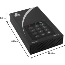 Apricorn Aegis Desktop 2 TB FIPS 140-2 Validated 256-Bit Encrypted Hard Drive (ADT-3PL256F-2000)